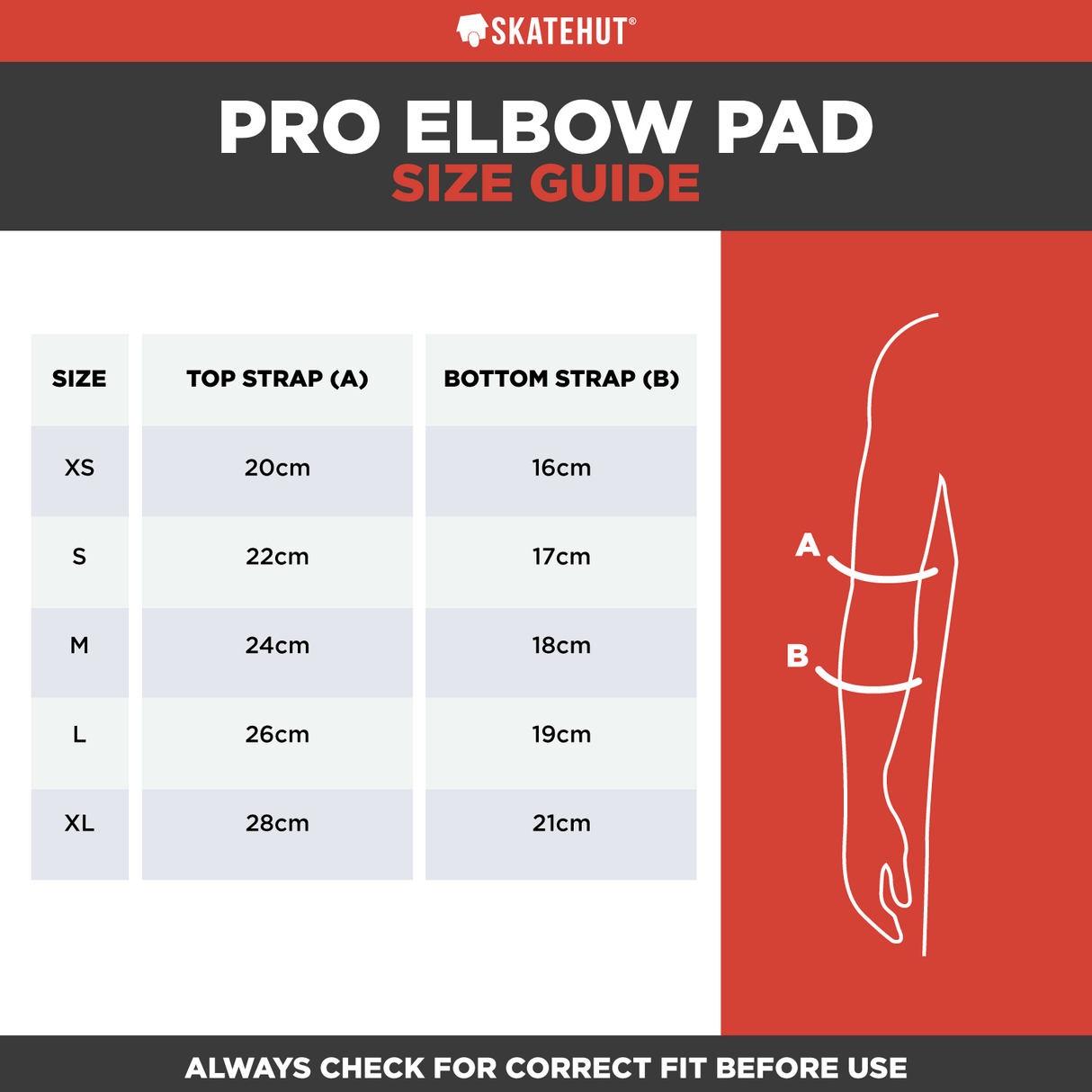 SkateHut Pro Elbow Pads - Black