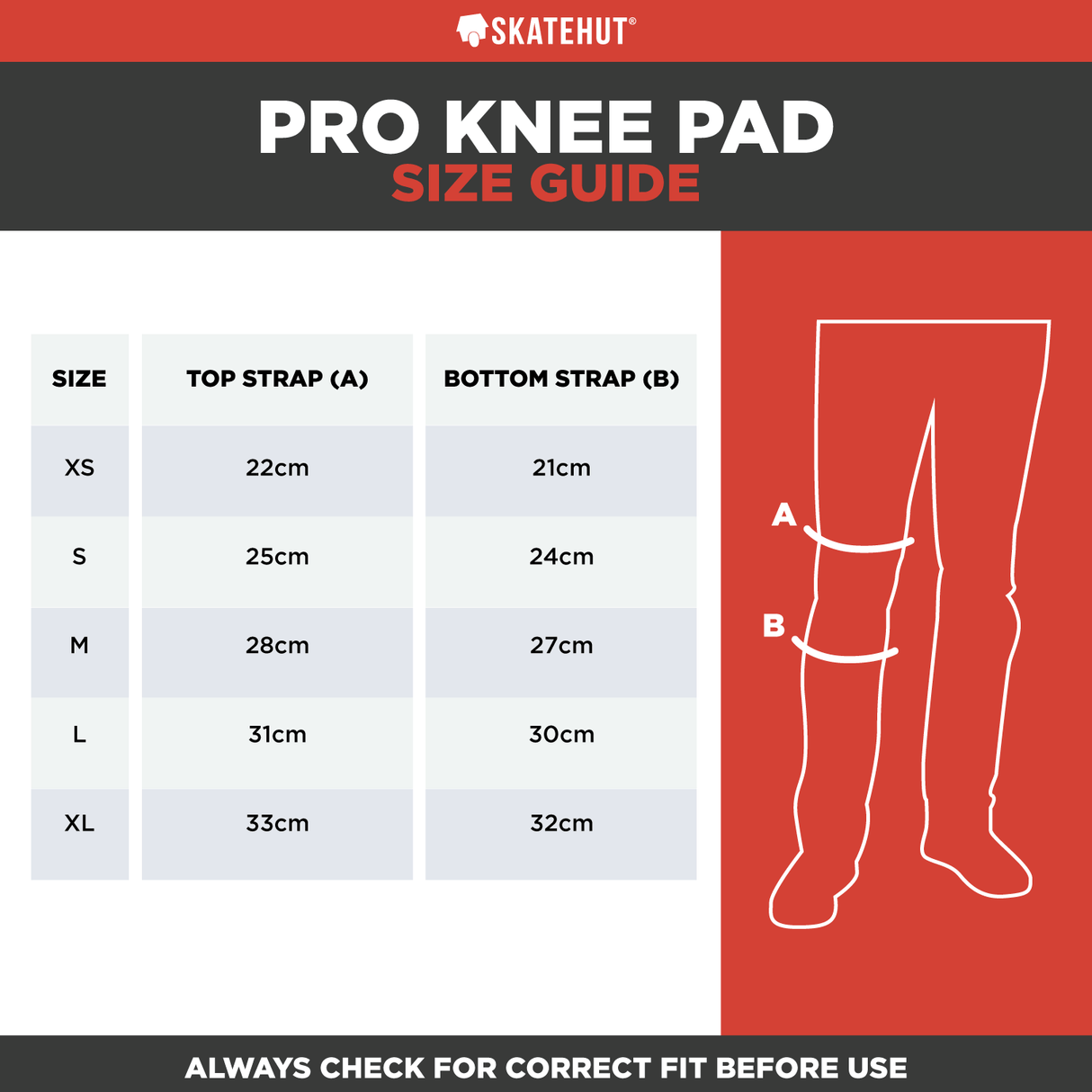 SkateHut Pro Knee Pads - Black