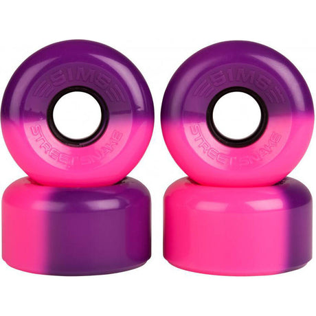 Sims Street Snakes 2 Tone 62mm Quad Roller Skate Wheels - Pink/Purple