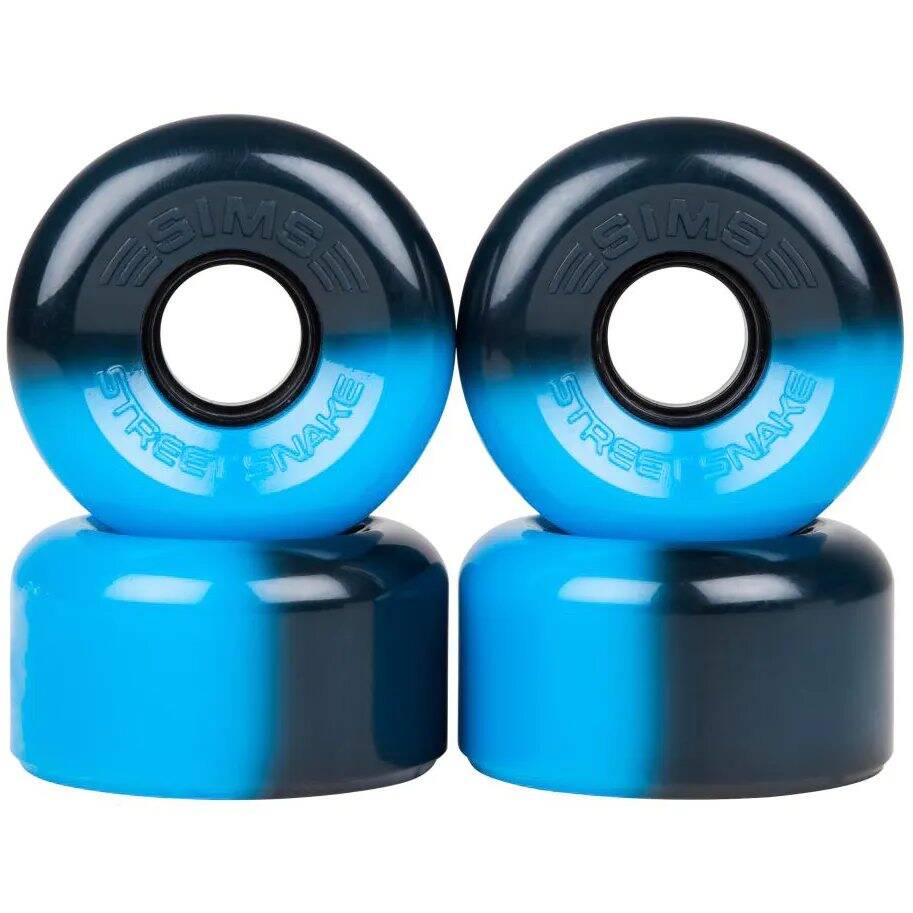 Sims Street Snakes 2 Tone 62mm Quad Roller Skate Wheels - Blue/Black