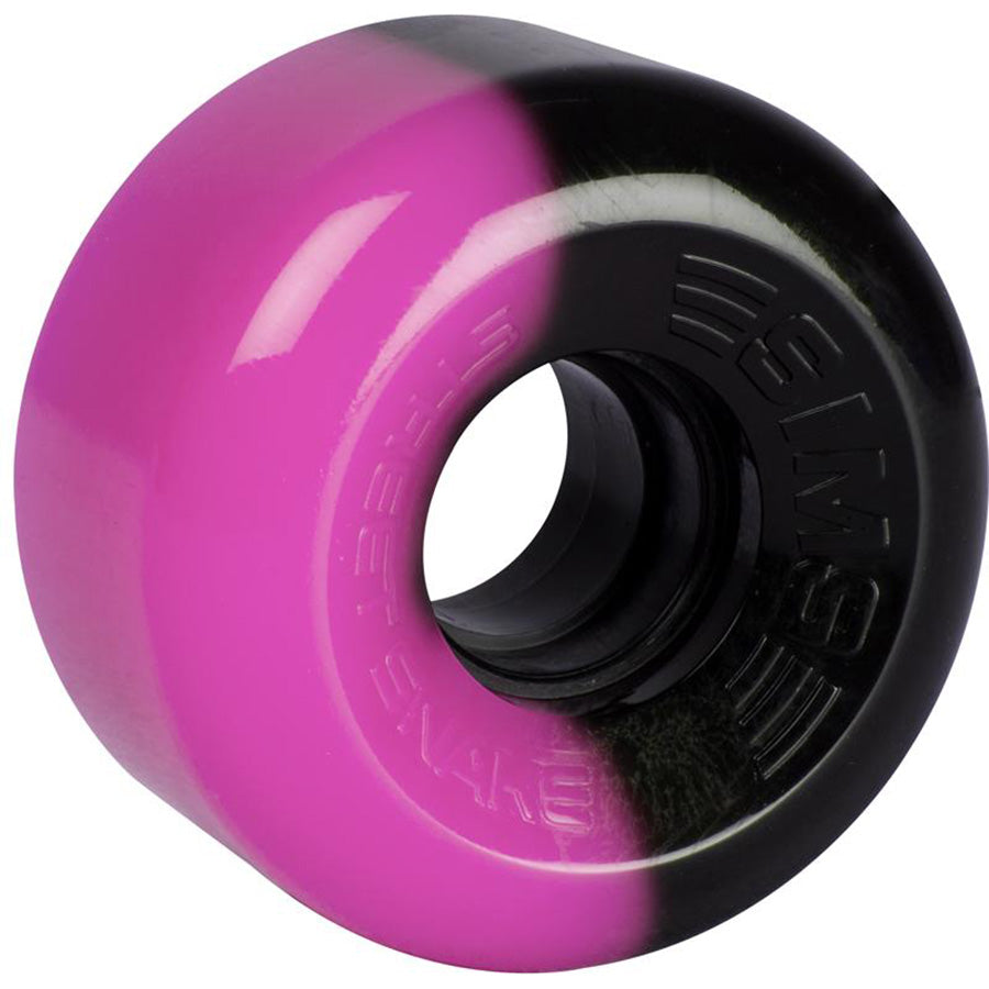 Sims Street Snakes 2 Tone 62mm Quad Roller Skate Wheels - Pink/Black