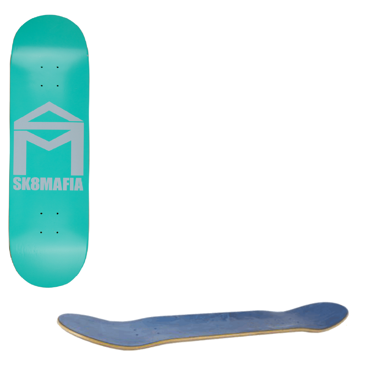 Sk8 Mafia Flo Series House Logo Skateboard Deck - Fluor Green 8"