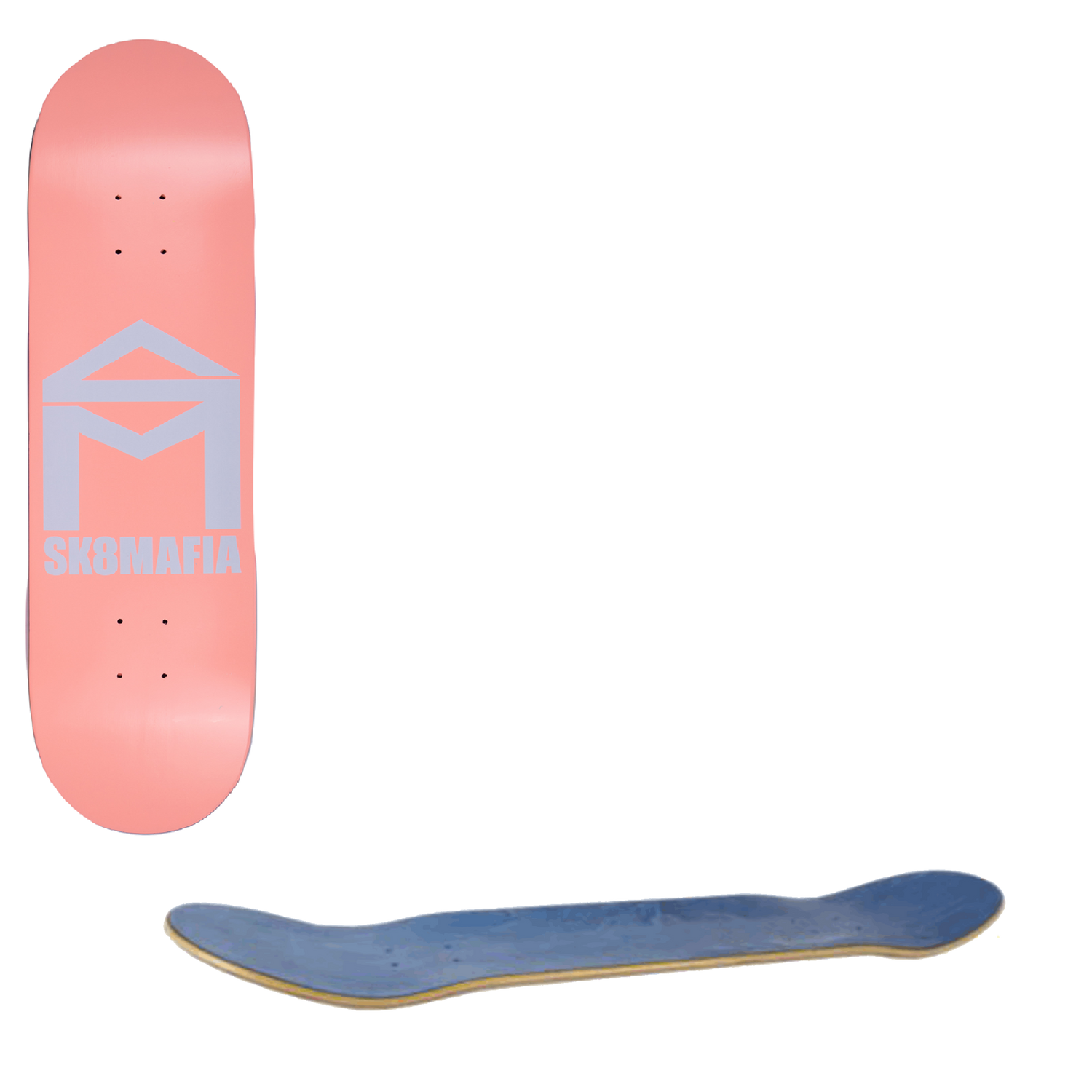 Sk8 Mafia Flo Series House Logo Skateboard Deck - Fluor Orange 8.1"