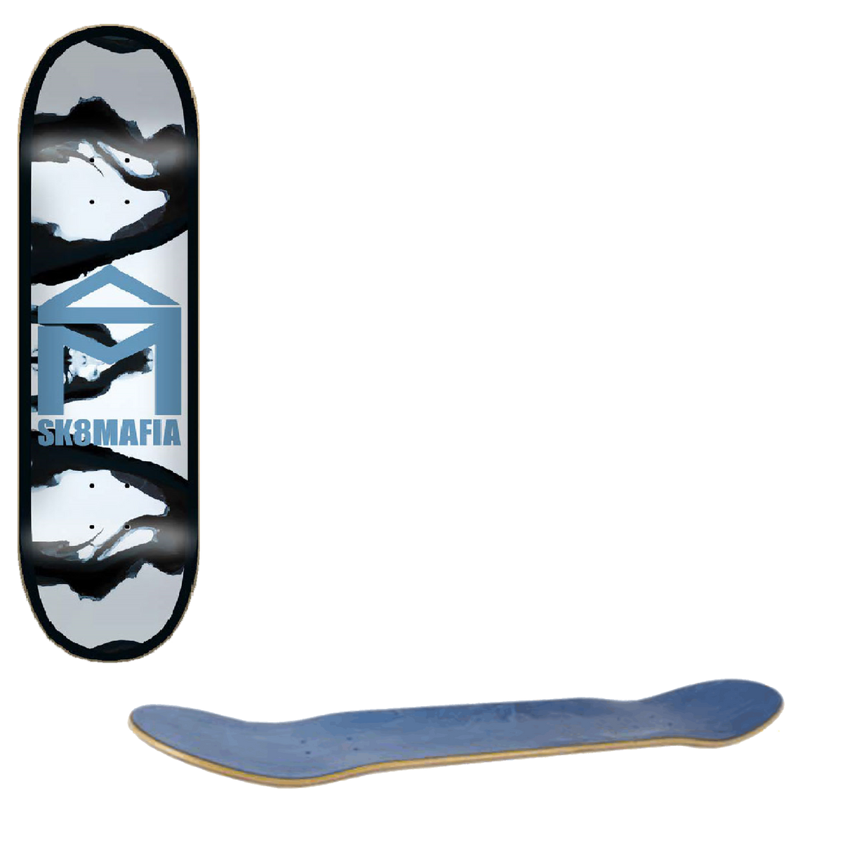 Sk8 Mafia House Logo Skateboard Deck - Liquid 8"
