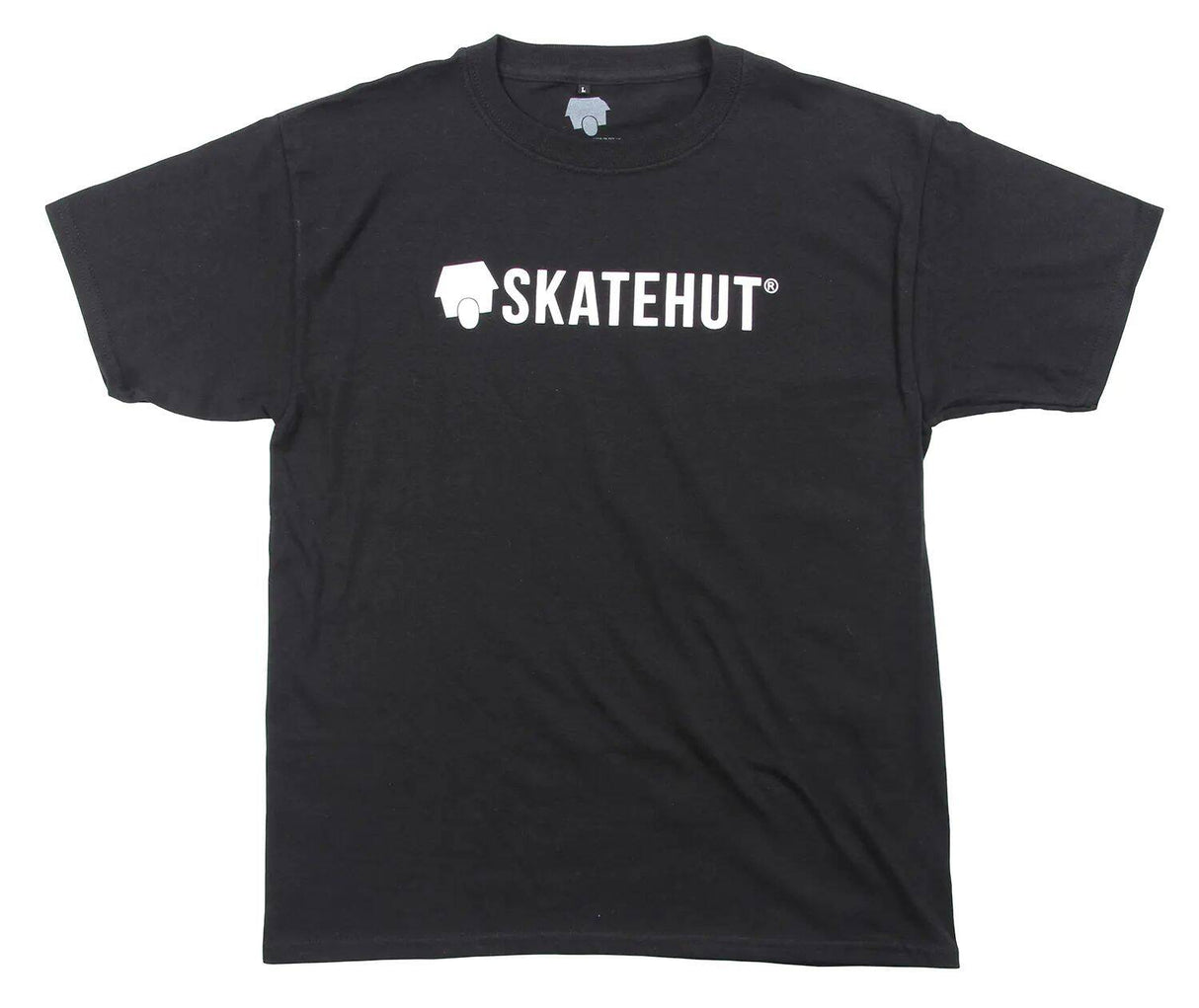 SkateHut Script Logo Kids T Shirt - Black/White
