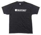 SkateHut Script Logo Kids T Shirt - Black/White