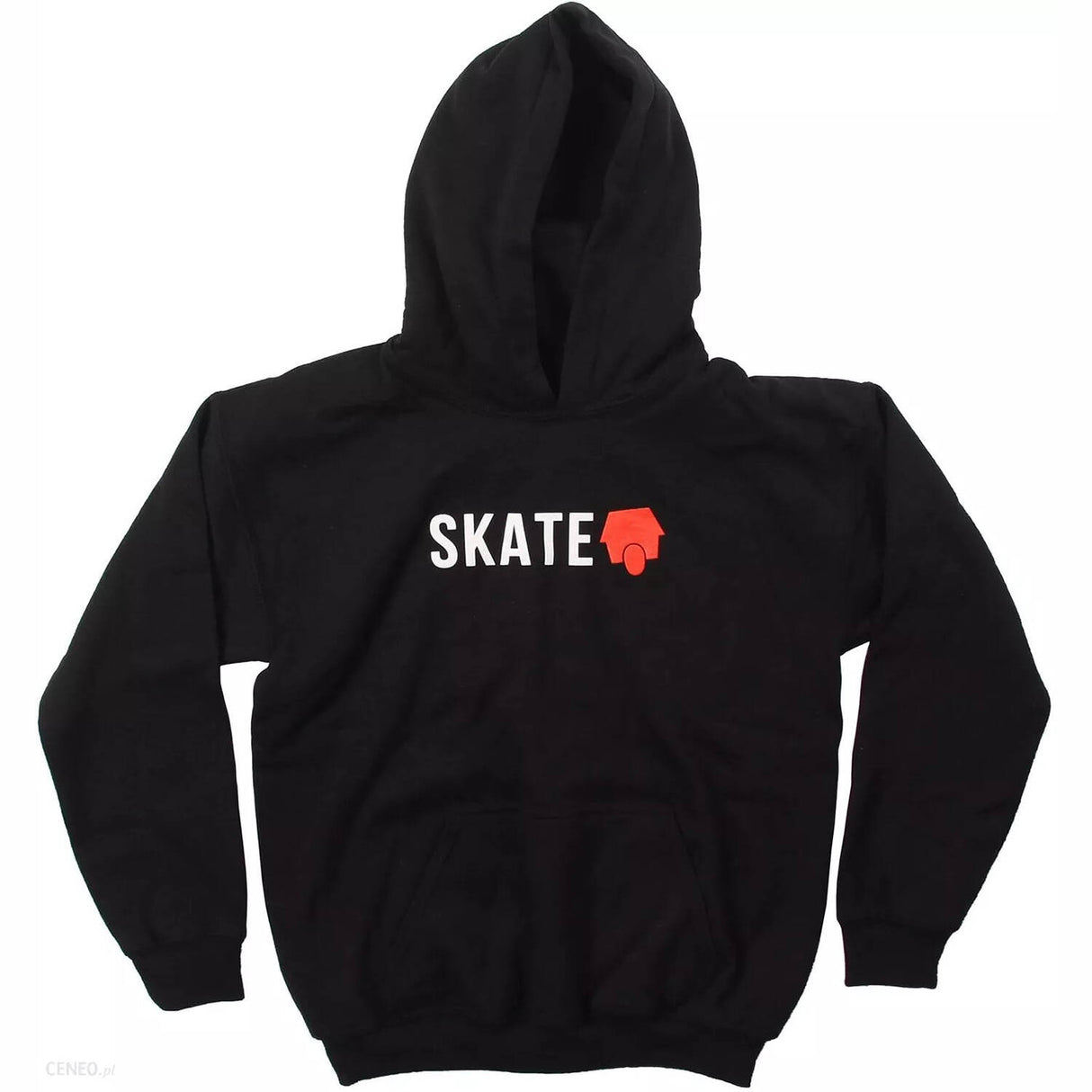 SkateHut Skate Logo Pullover Hoodie - Black/Red
