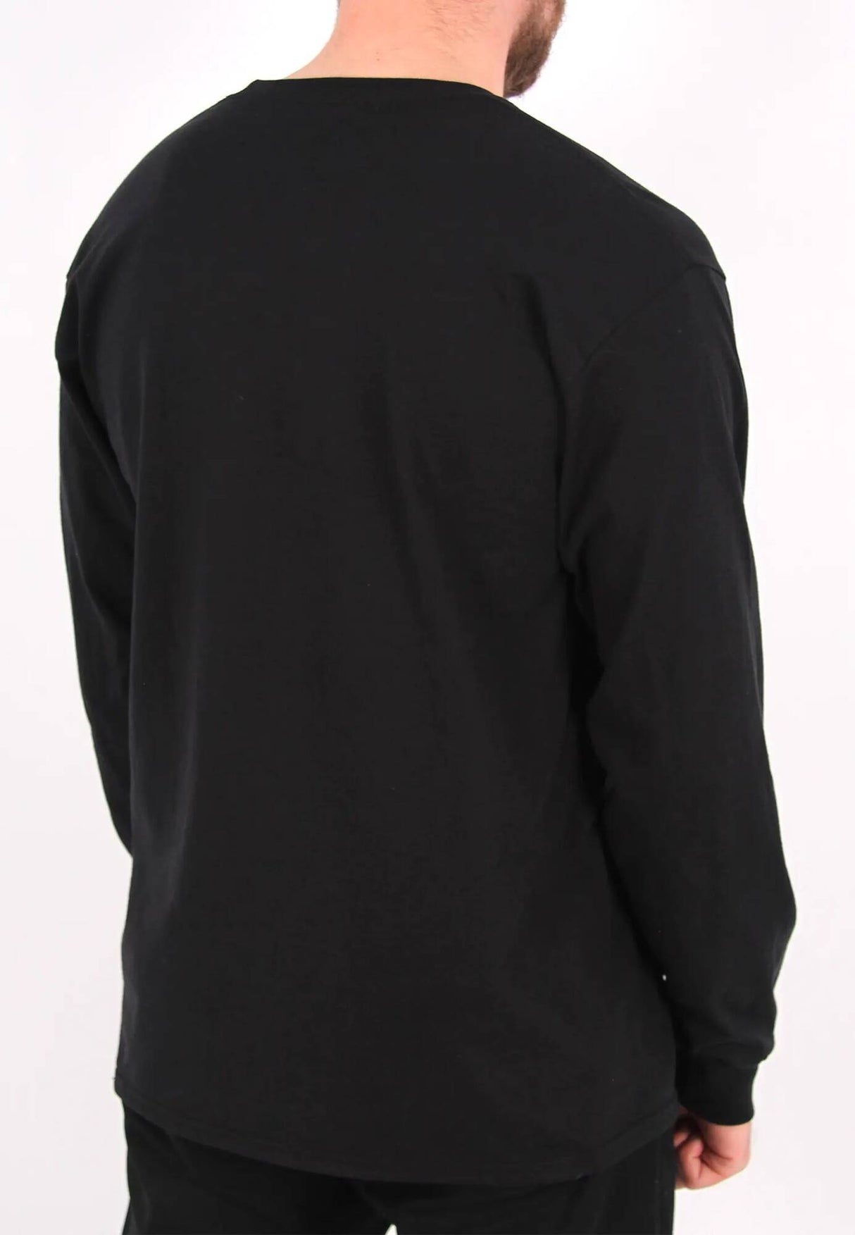 SkateHut Sleeve Script Long Sleeve T Shirt - Black/White