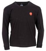 SkateHut Sleeve Script Long Sleeve Kids T Shirt - Black/White