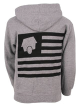 SkateHut StateHut Kids Zip Hoodie - Grey/Black