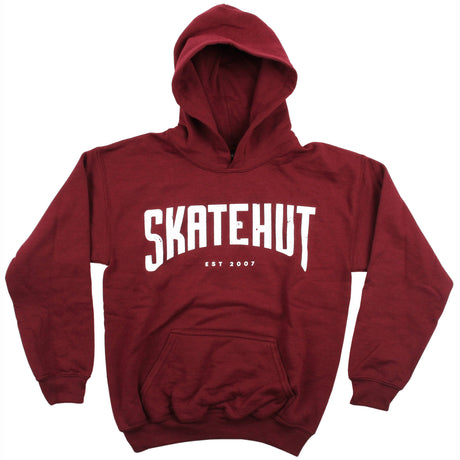 SkateHut Arc Kids Hoodie - Burgundy Yth LRG