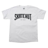 SkateHut Arc Kids T Shirt - White Yth XL
