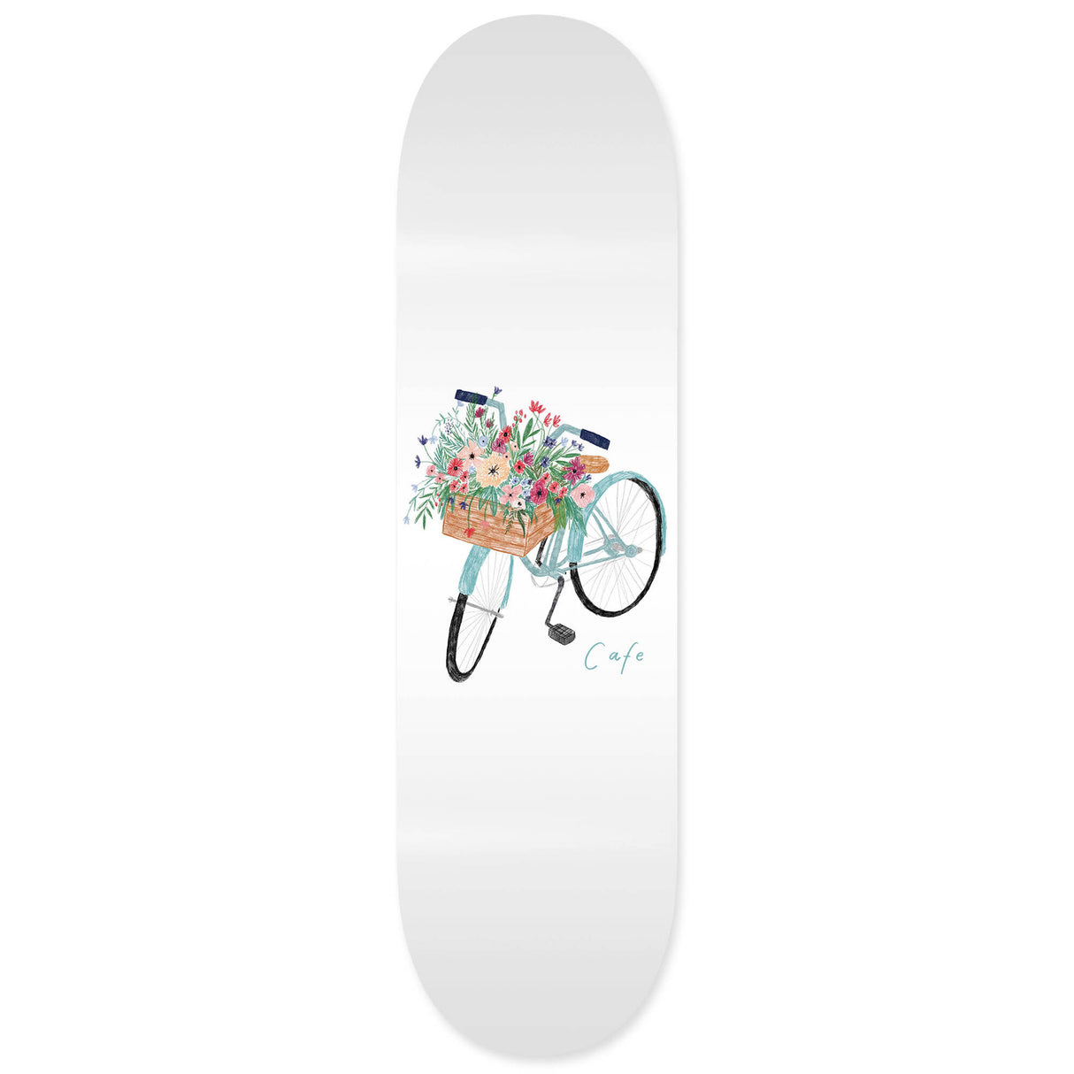 Skateboard Cafe Flower Basket Skateboard Deck - Grey 8.5''