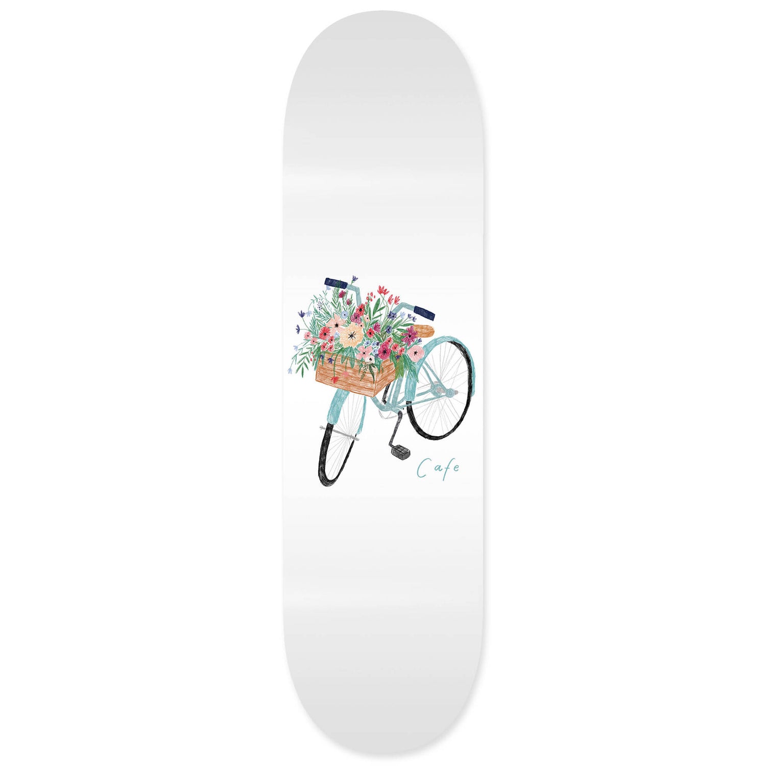 Skateboard Cafe Flower Basket Skateboard Deck - Grey 8''