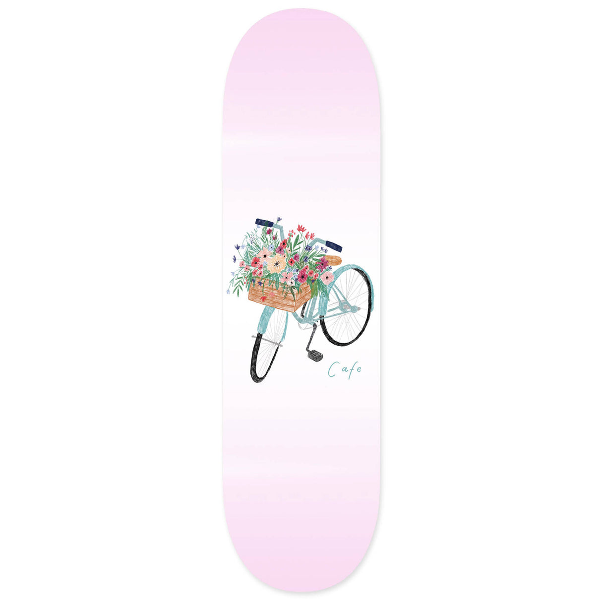 Skateboard Cafe Flower Basket Skateboard Deck - Pink 8''