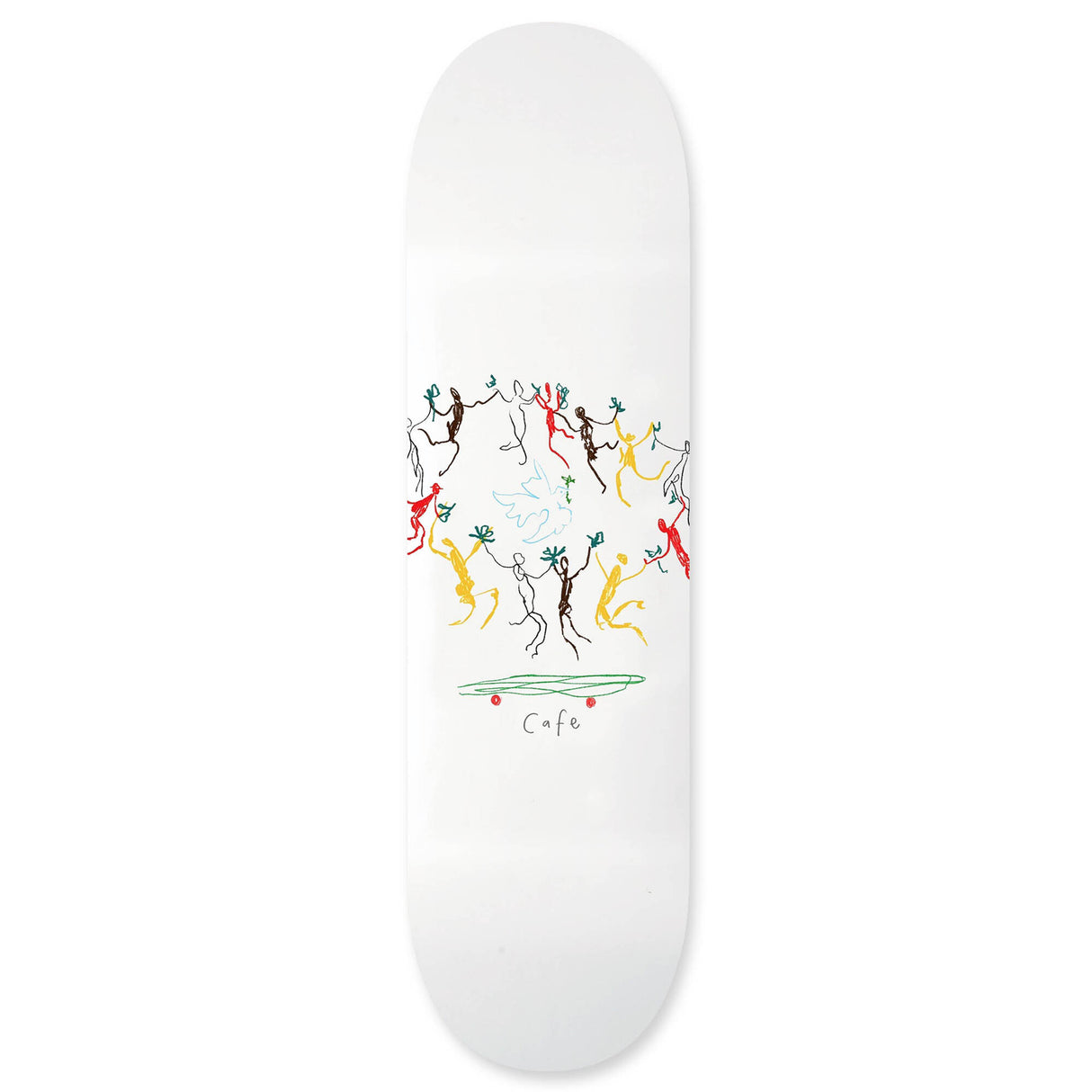 Skateboard Cafe Peace Skateboard Deck - White 8.25''