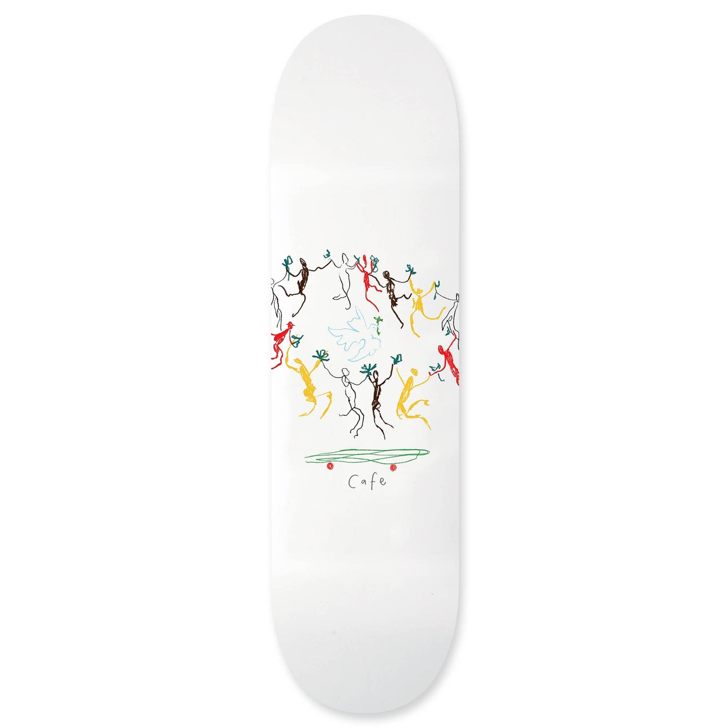 Skateboard Cafe Peace Skateboard Deck - White 8.25''