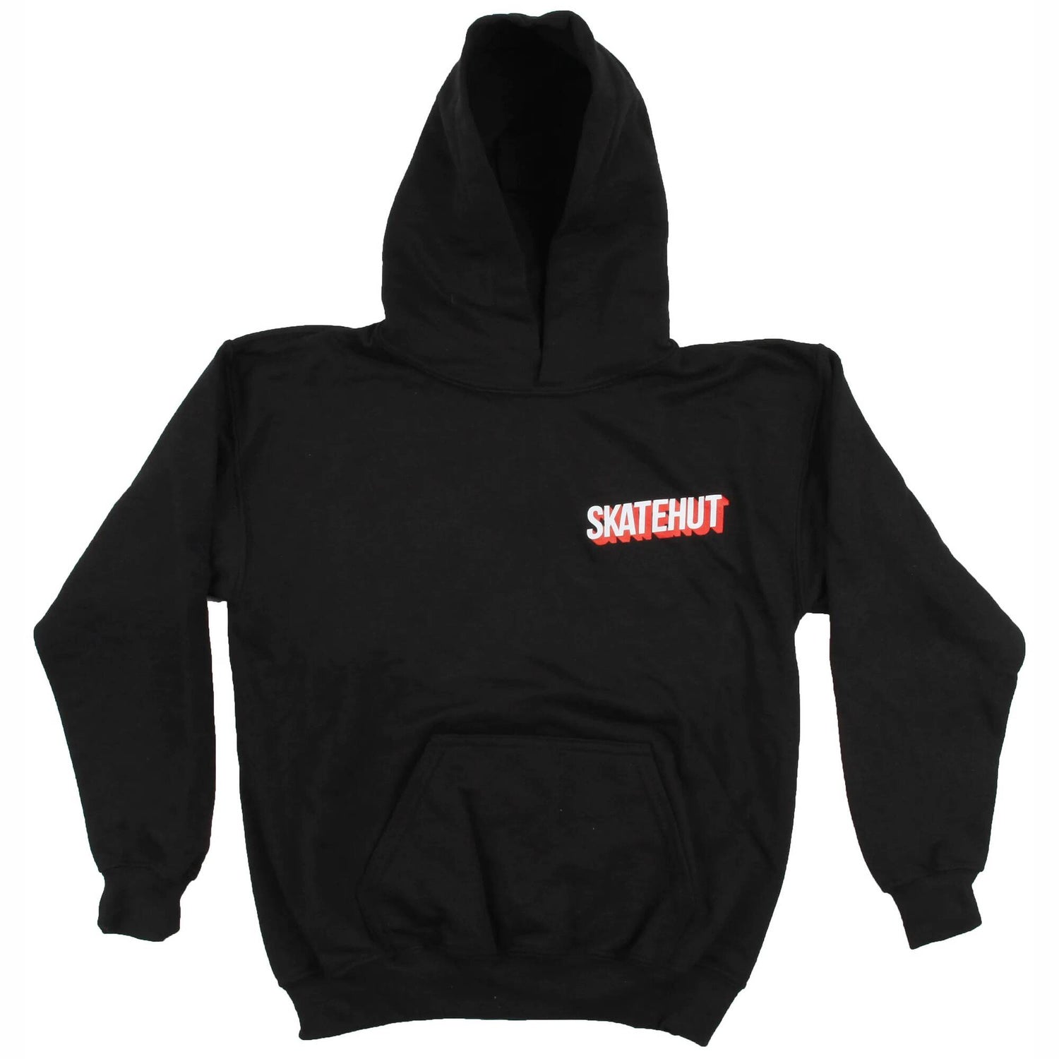 SkateHut 3D Stacked Kids Hoodie - Black