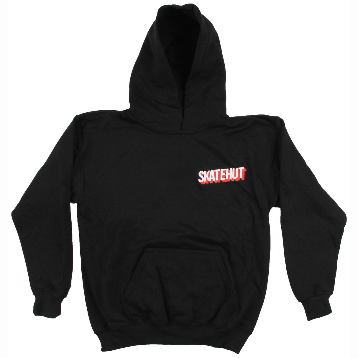 SkateHut 3D Stacked Kids Hoodie - Black Yth LRG