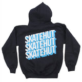 SkateHut 3D Stacked Kids Hoodie - Navy
