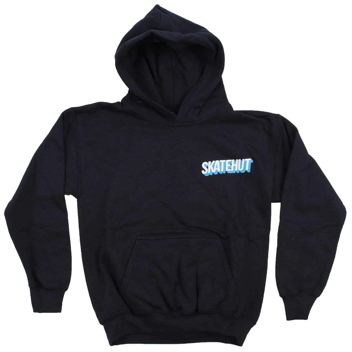 SkateHut 3D Stacked Kids Hoodie - Navy Yth LRG