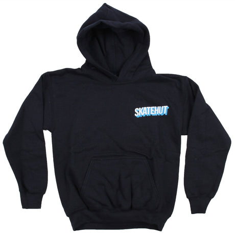 SkateHut 3D Stacked Kids Hoodie - Navy Yth LRG