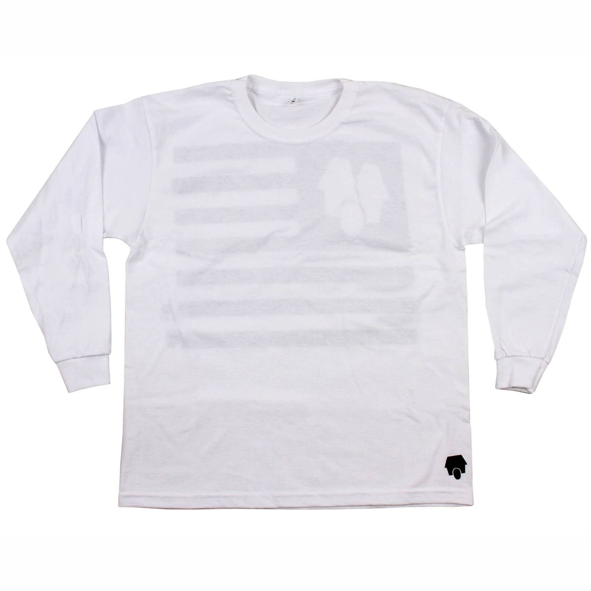 SkateHut StateHut Long Sleeve Kids T Shirt - White/Black
