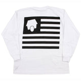 SkateHut StateHut Long Sleeve Kids T Shirt - White/Black