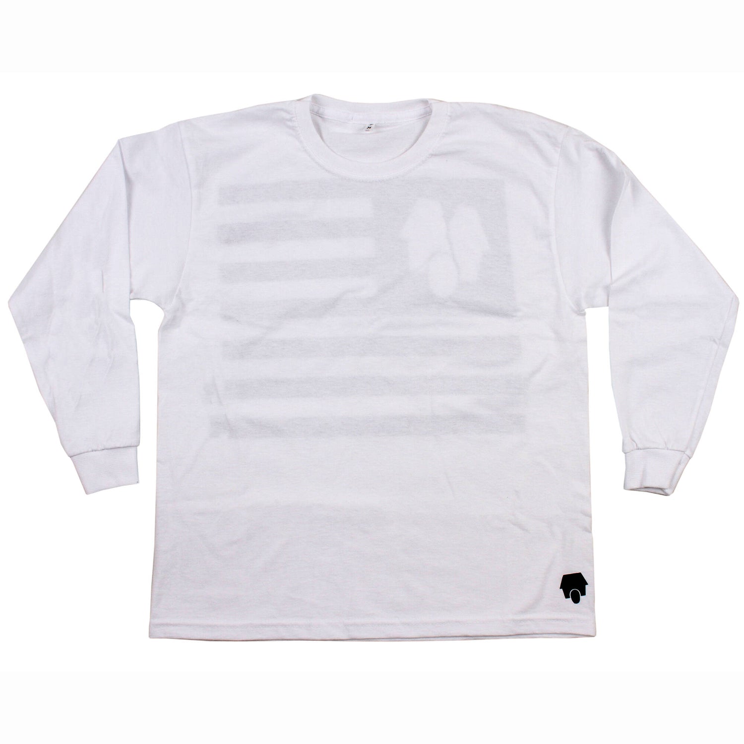 SkateHut StateHut Long Sleeve Kids T Shirt - White/Black Yth LRG