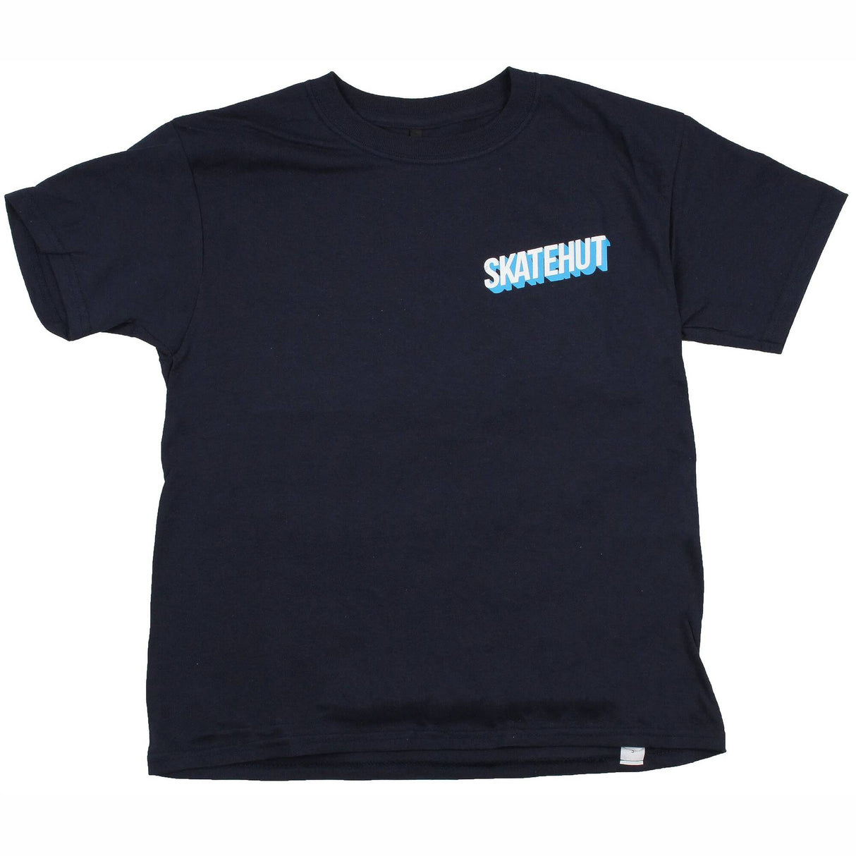 SkateHut 3D Stacked Kids T Shirt - Navy