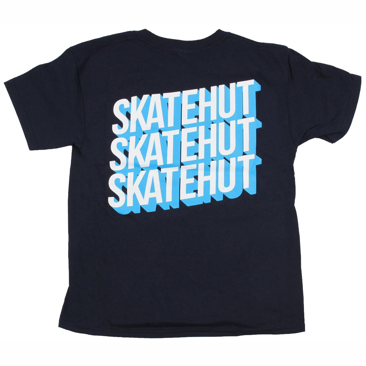 SkateHut 3D Stacked Kids T Shirt - Navy