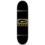 Skateboard Cafe Trumpet Logo Skateboard Deck - Black/Metallic Gold 8.25''