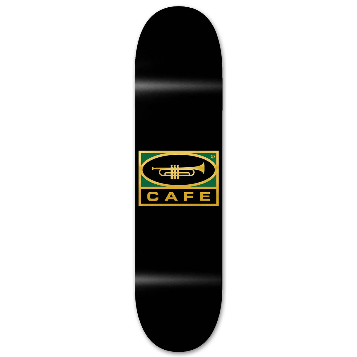Skateboard Cafe Trumpet Logo Skateboard Deck - White/Metallic Silver 8.25''