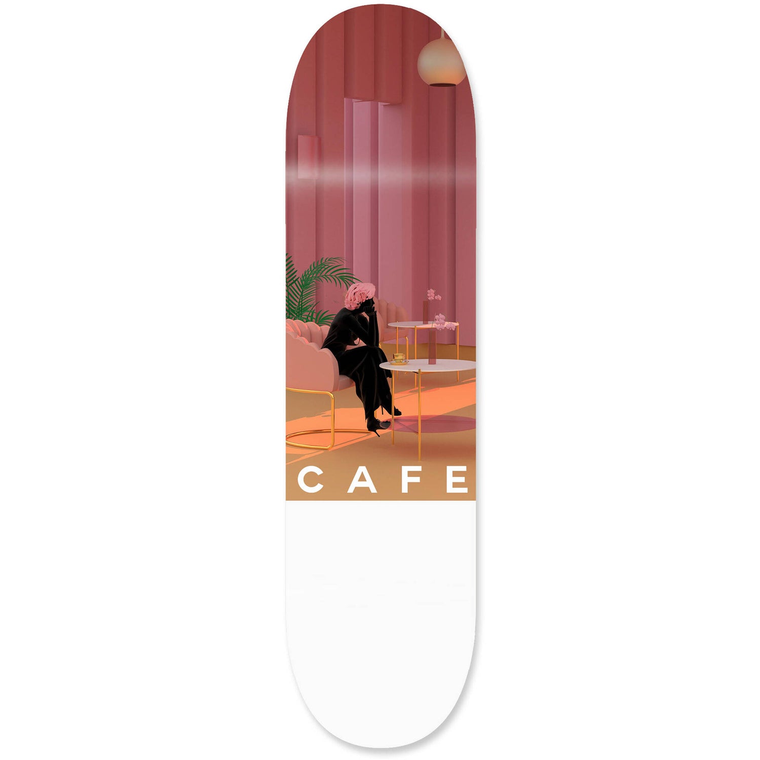 Skateboard Cafe Unexpected Beauty Skateboard Deck - Pink 8''