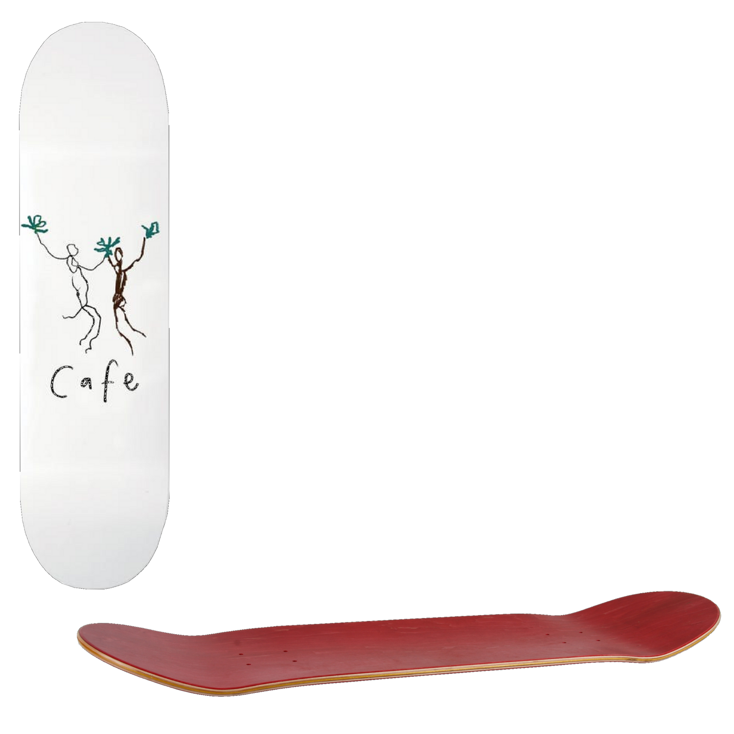 Skateboard Cafe Unity Skateboard Deck - White 8''