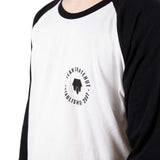 SkateHut Organic 07 Baseball T Shirt - White/Black