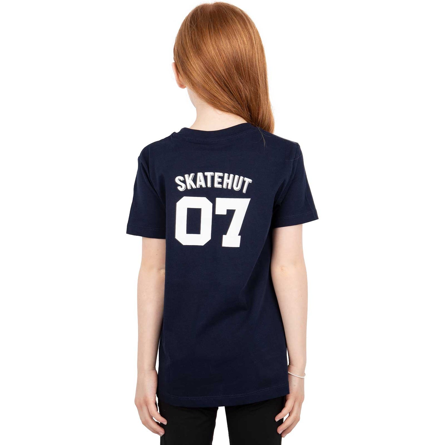 SkateHut Organic 07 Kids T Shirt - French Navy