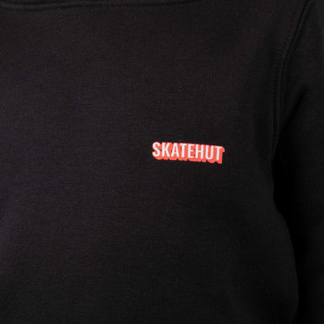 SkateHut Organic Glitch Kids Hoodie - Black