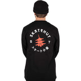 SkateHut Organic Pagoda Long Sleeve T Shirt - Black