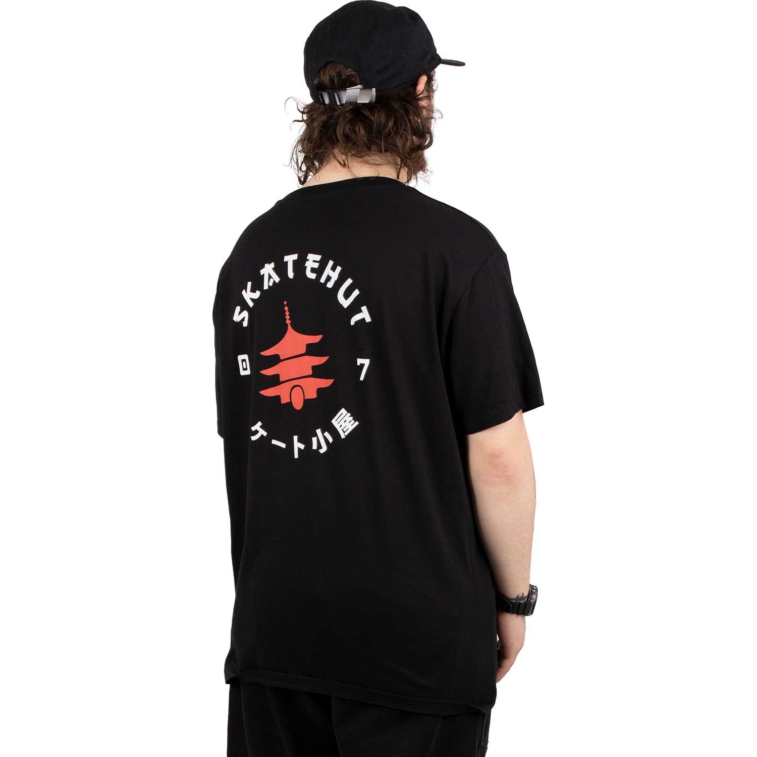 SkateHut Organic Pagoda T Shirt - Black