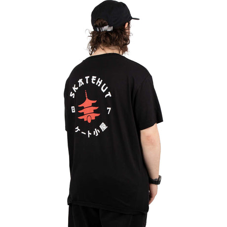 SkateHut Organic Pagoda T Shirt - Black