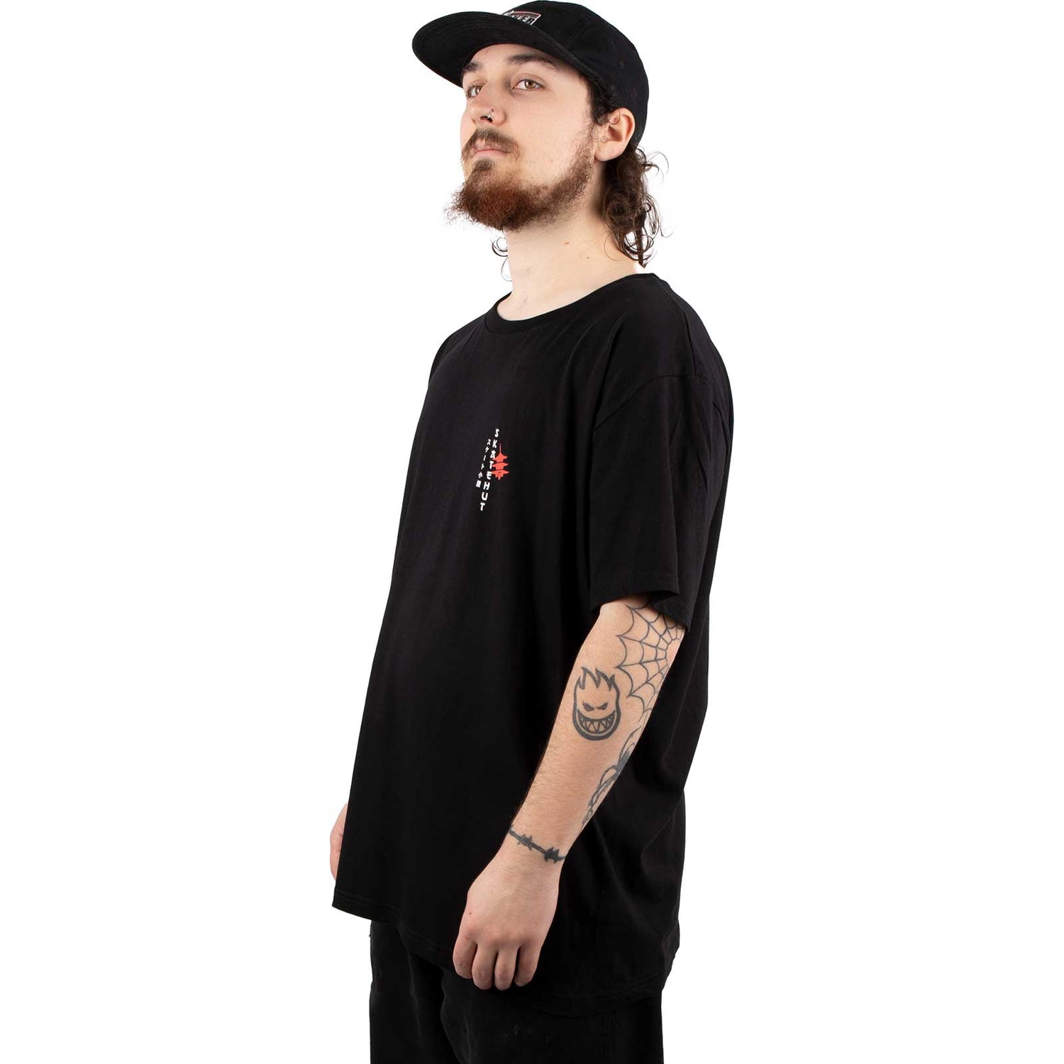 SkateHut Organic Pagoda T Shirt - Black