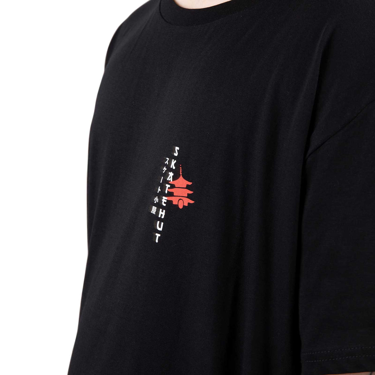 SkateHut Organic Pagoda T Shirt - Black