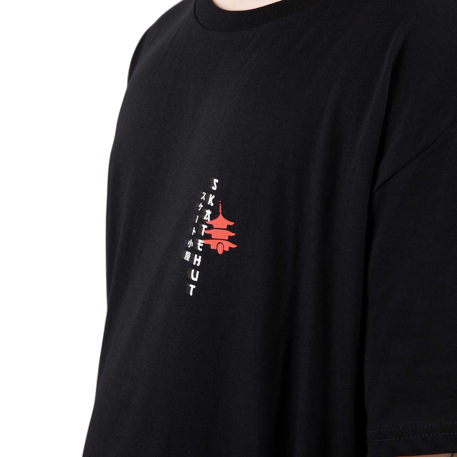 SkateHut Organic Pagoda T Shirt - Black