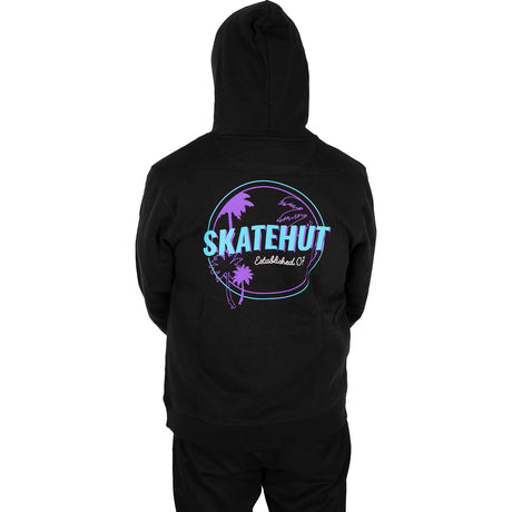 SkateHut Organic Retro Hoodie - Black
