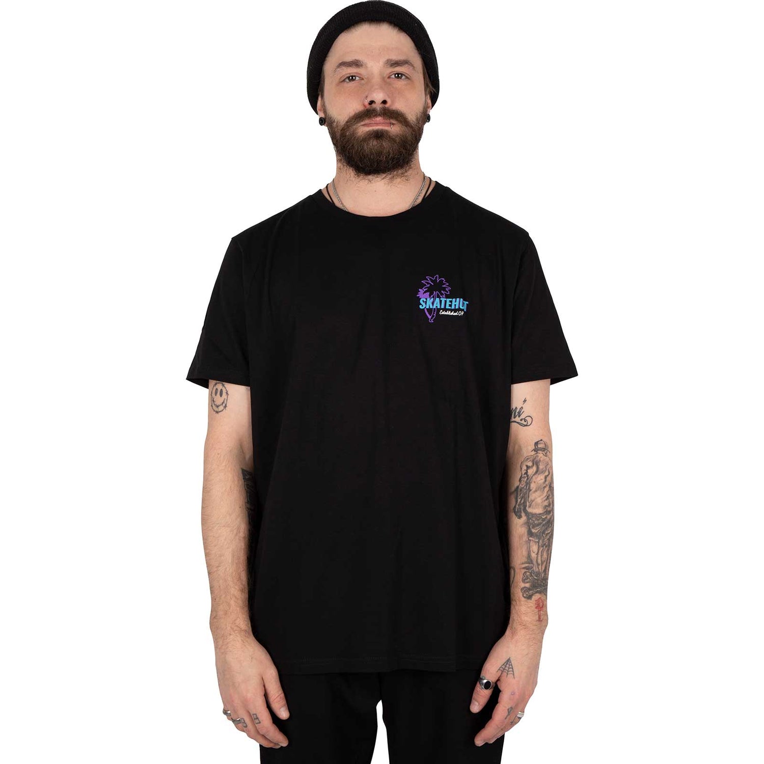 SkateHut Organic Retro T Shirt - Black