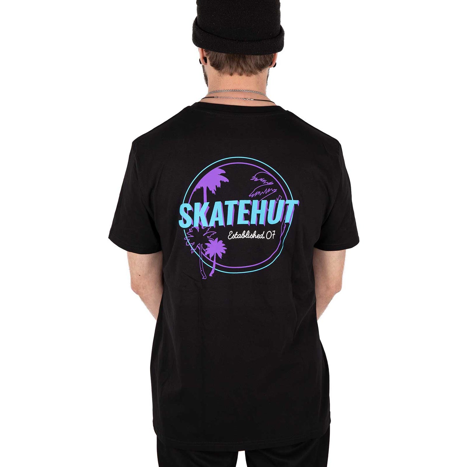 SkateHut Organic Retro T Shirt - Black