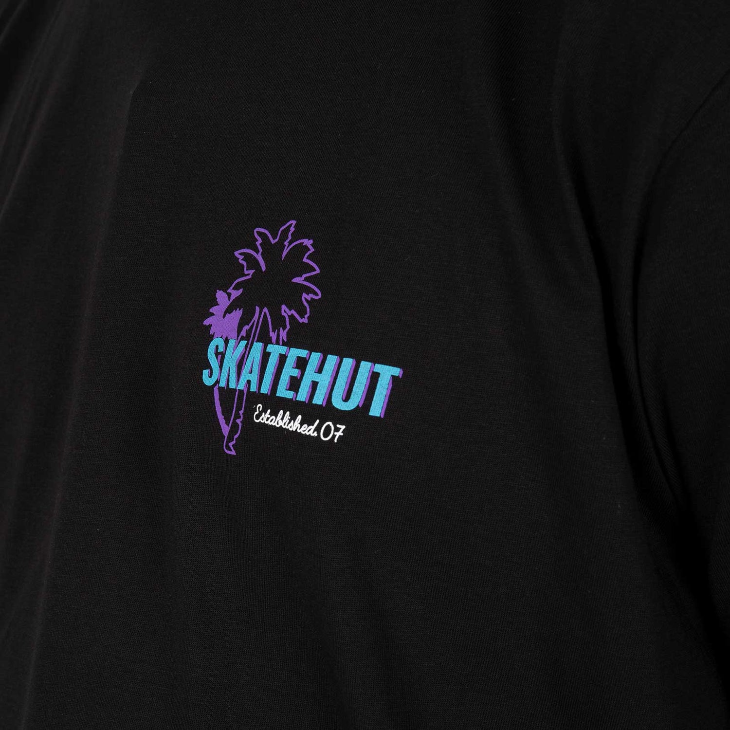 SkateHut Organic Retro T Shirt - Black