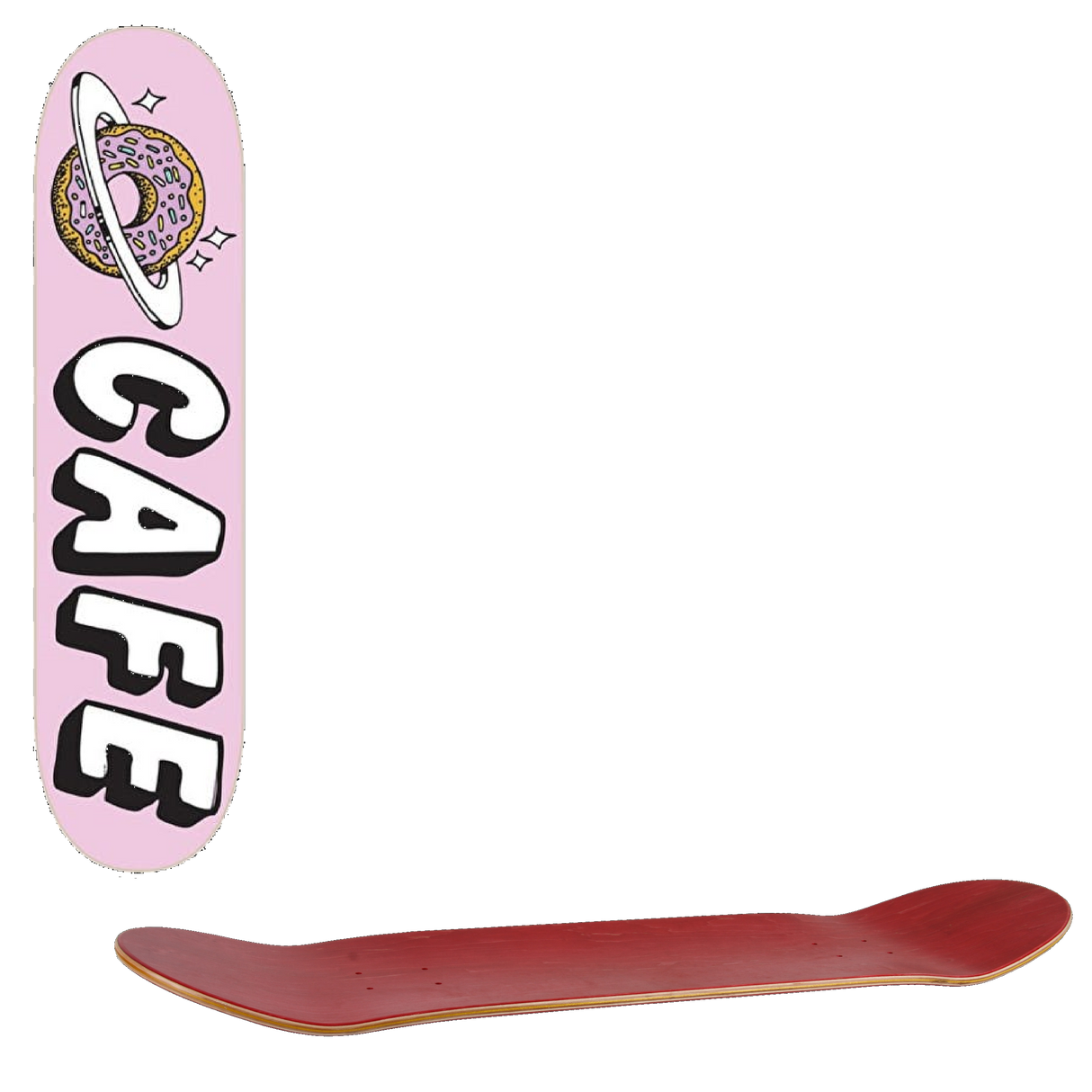 Skateboard Cafe Planet Donut Skateboard Deck - Pink 8.125''