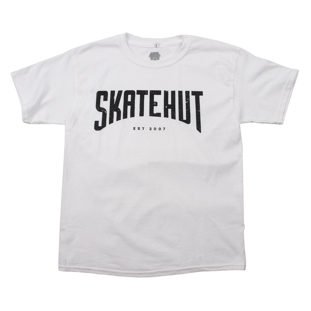 SkateHut Arc Kids T Shirt - White Yth LRG